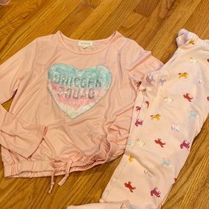 Unicorn squad shirt and unicorn leggings